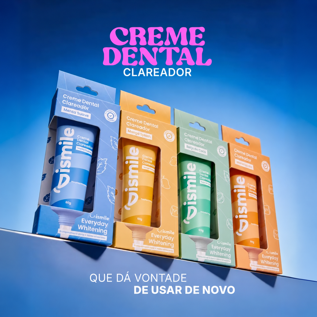 Creme Dental Clareador oismile - 4 sabores